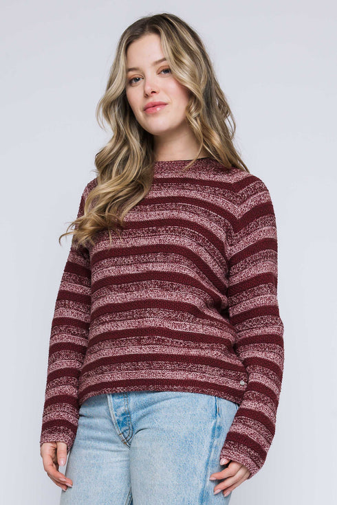 Taylor-Textured Stripe Pullover